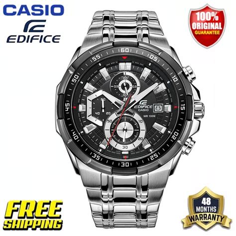 2 Years Warranty Casio Edifice Efr 539d 1a Silver Stainless Steel Strap 50 Meter Quartz