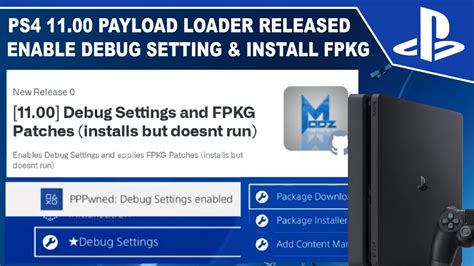 PS4 11 00 PPPwn Payload Loader Released Enable Debug Settings FPKG