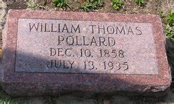 William Thomas Pollard M Morial Find A Grave