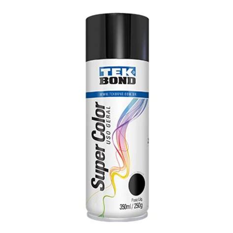 Tinta Spray Preto Brilhante 350ml Tekbond Leroy Merlin