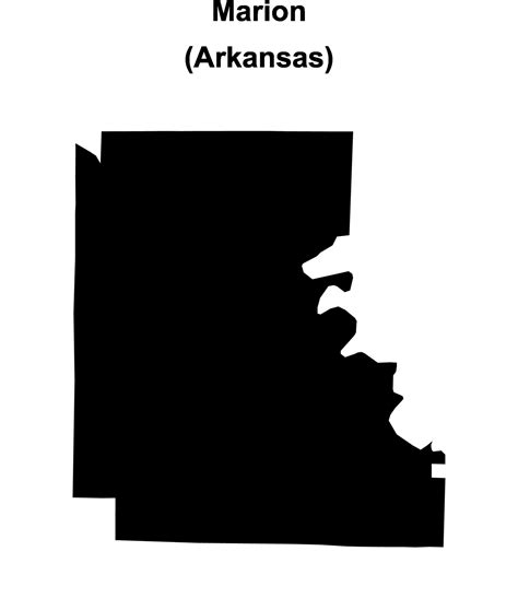 Marion County, Arkansas blank outline map 46570354 Vector Art at Vecteezy