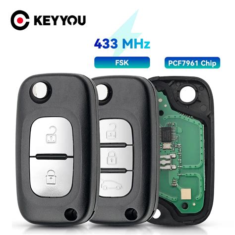 KEYYOU Mando A Distancia Para Coche Llave Con Tapa De 2 3 MHz PCF7961