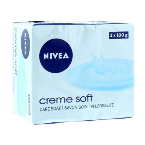 Nivea Creme Soft Care Soap 3x 100g Bath And Body From Beauty Base Uk