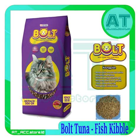 Jual Makanan Kucing Bolt Tuna Kibble Ikan Dry Cat Food Gr Shopee