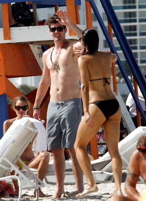 Paula Patton Looking Very Sexy In Skimpy Black Bikini On Beach