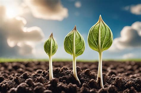 premium ai image green plant growing   gardengreen plant growing