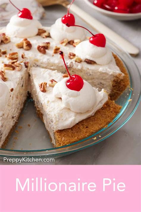 No Bake Millionaire Pie Preppy Kitchen