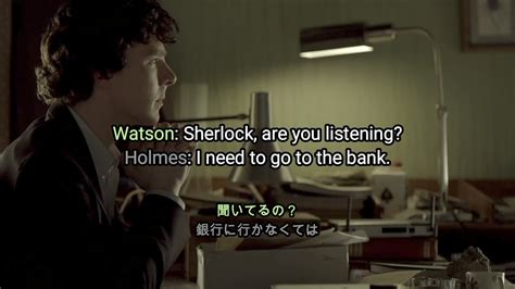 【イギリス英語】 ドラマ【sherlock S1 E2】1 発音練習、シャドーイング、聞き流しのトレーニングに 字幕付き スロー再生