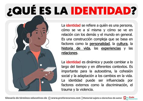 La Identidad Concepto Tipos Características Cómo se conforma y