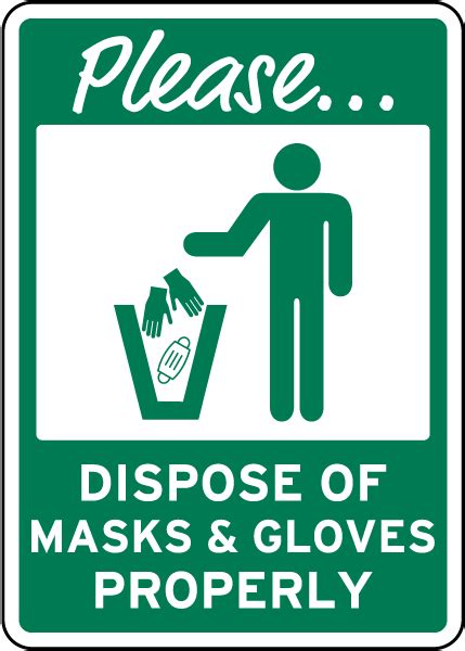 Please Dispose Of Masks And Gloves Properly Sign Get 10 Off Now