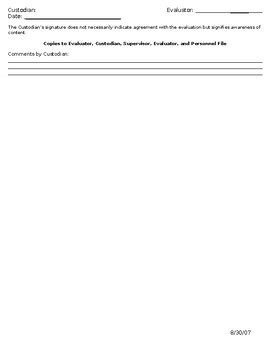 Custodian Evaluation Report Editable And Fillable Resource Tpt