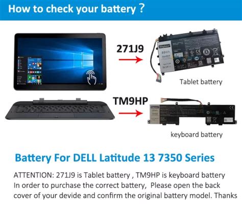 TM9HP Battery For DELL Latitude 13 7350 Kingsener