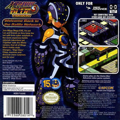 Mega Man Battle Network 3: Blue Version Box Shot for Game Boy Advance ...