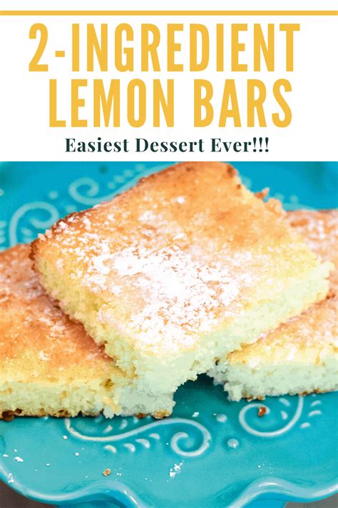 How To Make Quick And Easy 2 Ingredient Lemon Bars Snug And Cozy Life