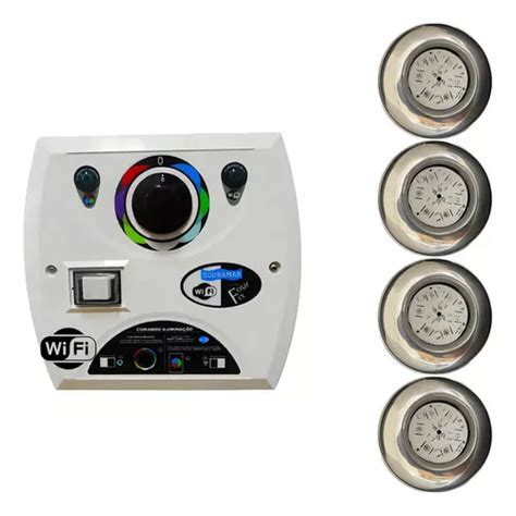 Kit De Reflectores Led Para Piscina Rgb W Inox Central Wifi Sodramar