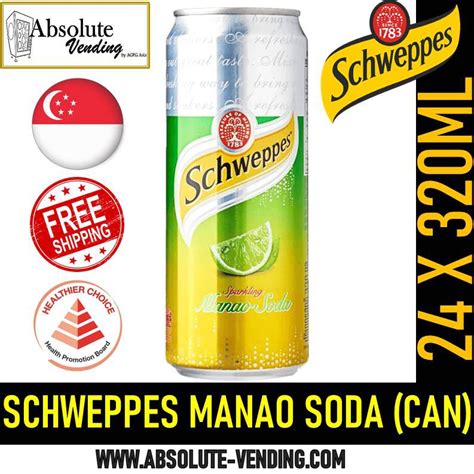 SCHWEPPES Manao Lime Soda 320ML X 24 CAN FREE DELIVERY WITHIN 3