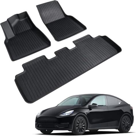 Topfit For Tesla Model Y Floor Mats With All Weather Tpe Eco Friendly Foot Mats For Tesla Model