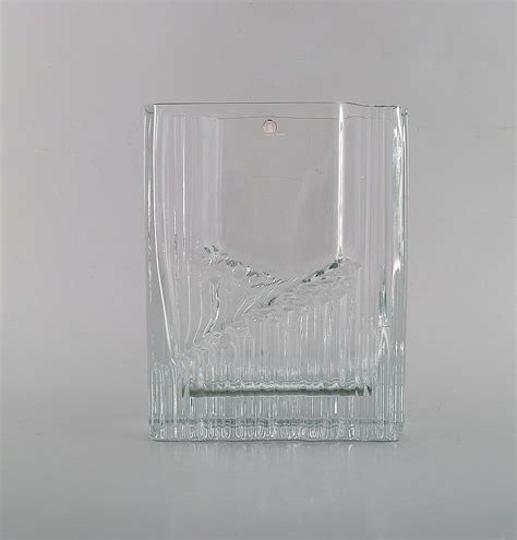 Worldantique Net Tapio Wirkkala For Iittala Vase In Clear Art Glass