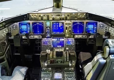 Cockpit Airbus A330neo Passenger Plane Editorial Stock Image Image Of Technology Display