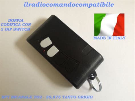 RADIOCOMANDO COMPATIB BFT TO2 30 875 MHZ BICAN CODIF 2 DIP SWITCH T