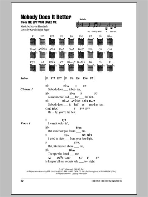 Nobody Does It Better By Carly Simon Guitar Chords Lyrics Guitar