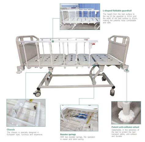 Clinic Height Adjustable Crank Manual Hospital Bed