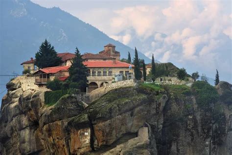 Monastery of the Holy Trinity i in Meteora, Greece Stock Photo by ...