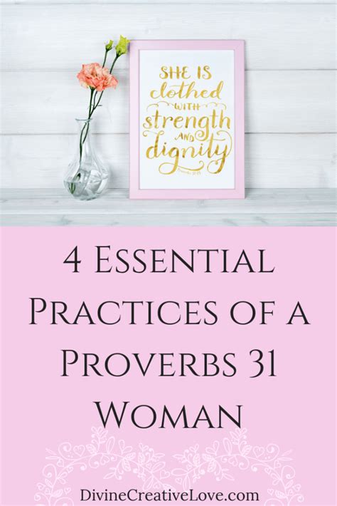 4 Essential Practices of a Proverbs 31 Woman | Divine Creative Love