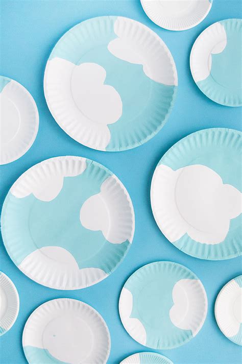 Paper Plate Cloud Craft Handmade Charlotte