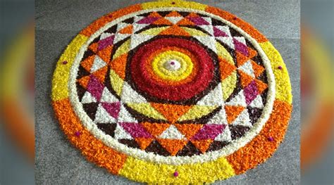 Simple Pookalam Designs for Onam 2020: Easy Beautiful Rangoli Drawing ...