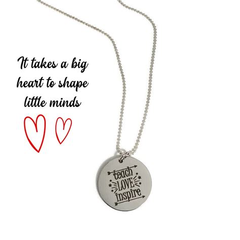 Teacher Inspire Necklace Personalized Necklace Sentimental Necklace