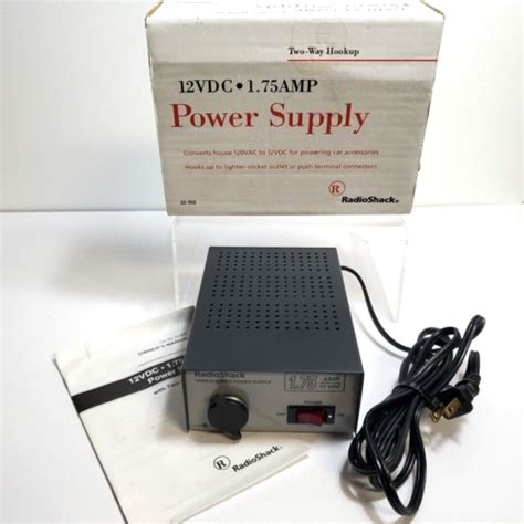 Radio Shack 1 75 12 VDC Regulated Power Supply Brand New In Box 22