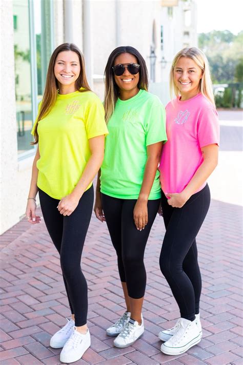 Monogrammed Neon T-Shirt | Neon outfits, Neon shirts, Neon party outfits