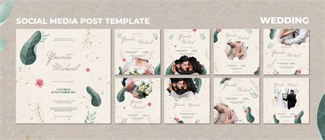 premium psd wedding social media post