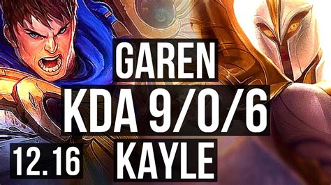 Garen Vs Kayle Top 906 Legendary 400 Games Euw Master 12