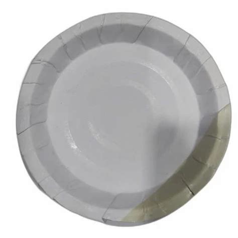 8 Inch White Plain Paper Plate At Rs 0 50 Piece White Paper Plate In