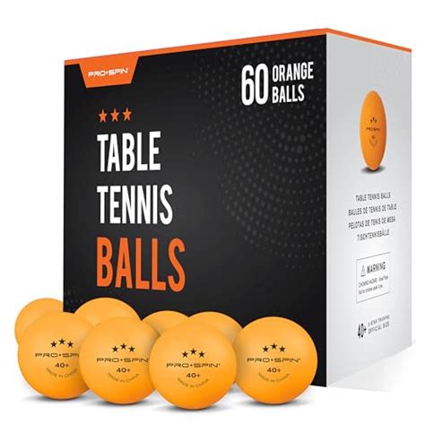 PRO SPIN Ping Pong Balls Orange 3 Star 40 Table Tennis Balls Pack