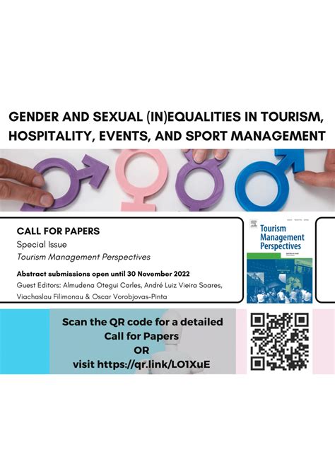 Pdf Special Issue Tourism Management Perspectives On Gender And Sexual In Equalities In