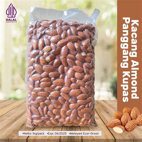 Jual Kacang Almond Kupas Kemasan Kg Rasa Panggang Original