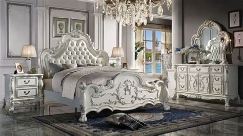 Acme Bd Q Pc Pc Dresden Bone White Finish Wood Ornate Queen