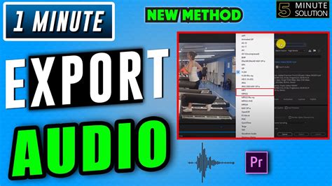 How To Export Audio From Premiere Pro Audio Only Youtube