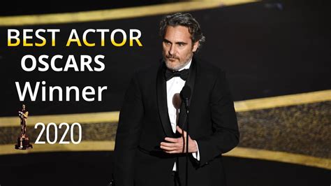 Joaquin Phoenix Winning Best Actor 2020 Oscar Awards Joker Awardjoker