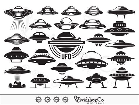 Ufo Svg Space Ship Svg Alien Svg Space Svg Clipart Cut Files For