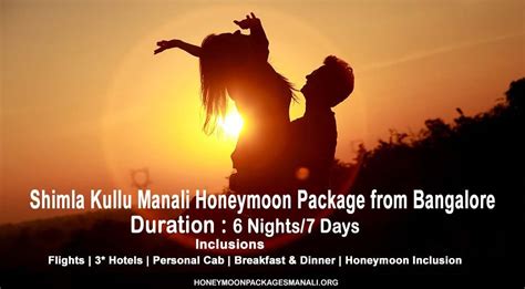 Shimla Kullu Manali Honeymoon Packages From Bangalore