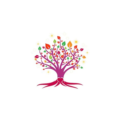 Premium Vector | Tree of life colorful logo design