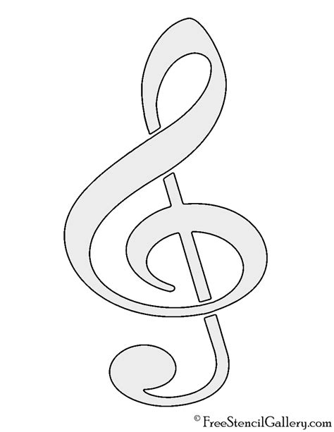 Treble Clef Stencil | Free Stencil Gallery