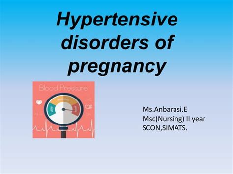 Hypertensive Disorders Of Pregnancy Pptx