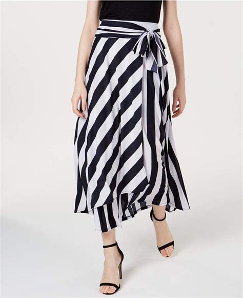 Inc International Concepts Tie Front Striped Maxi Skirt Striped Maxi