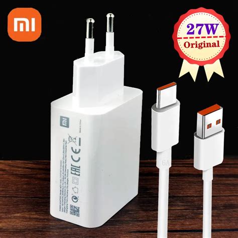 Original Xiaomi 27W Charger Turbo Charge EU Adapter Fast Charging For