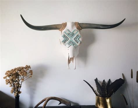 Cow Skull Wedding Decor Rustic Wedding Bohemian Wedding Wall Art Mosaic